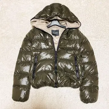 현행 택 듀베티카 티어 다운 자켓 숏 후드 카키