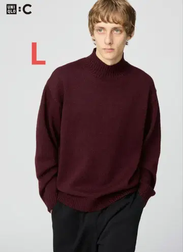 UNIQLO:C 로우 게이지 하이넥 스웨터 L 유니클로C