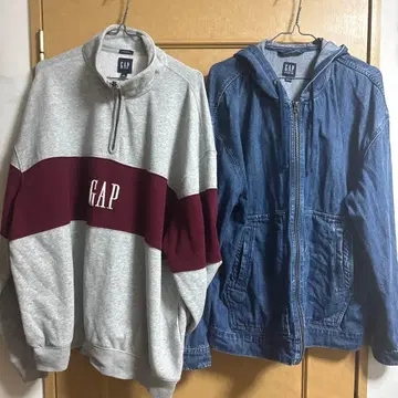 2025년 구매품 GAP 맨투맨 데님 후드티 세트