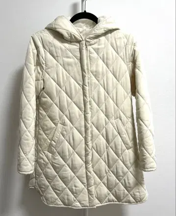 티어클라세 충전솜 퀼팅 코트 S 아이보리