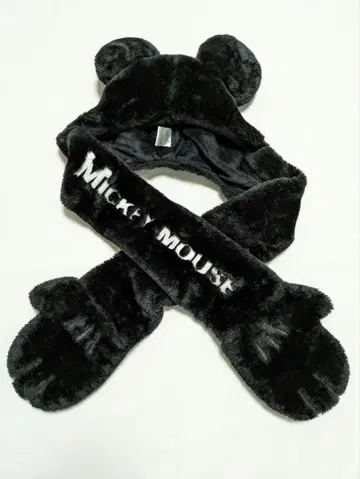 미키 팬캡 후드 부착 머플러