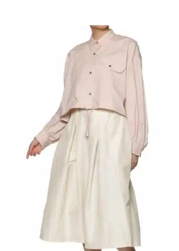 바니스뉴욕 워셔블 드로스트링 셔츠 핑크