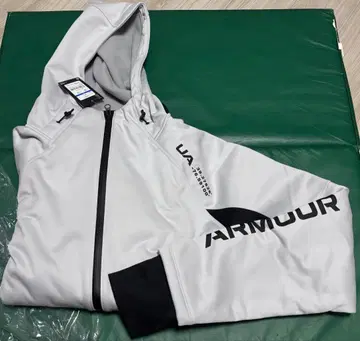 미사용품 Under Armour 후드 부착 저지 그레이