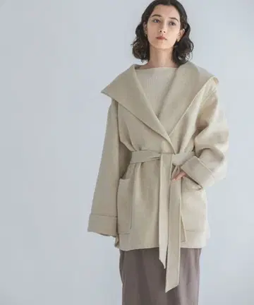 apart by lowrys 후드 부착 가운 코트