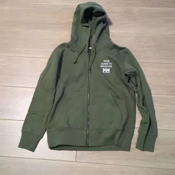 HELLY HANSEN 올리브 그린 후드티