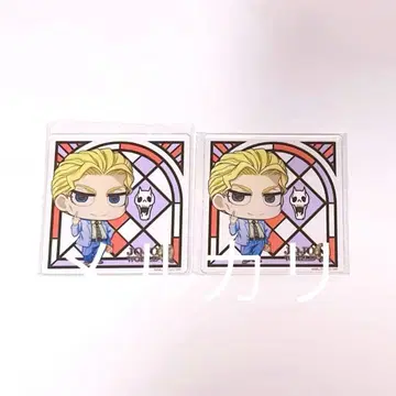 [ 미사용품 ] 죠죠 월드Q 요시카게 키라 아크릴 코스터 2점