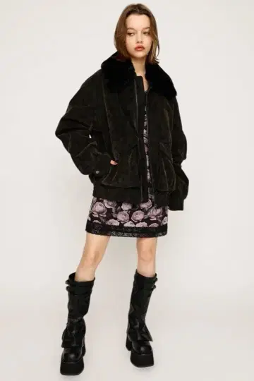 SLY WASHED PUFFER 블루종 BK