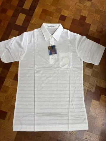 새상품 Greenside Open 스트라이프 피케 셔츠 화이트