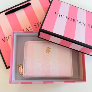 미사용 새상품 Victoria's Secret 핑크 스트라이프 지갑