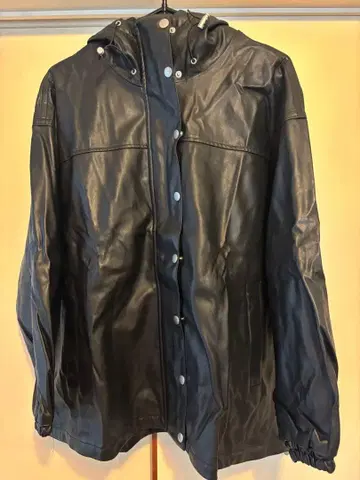 지나시스 비건 가죽 후드 맨 후드티