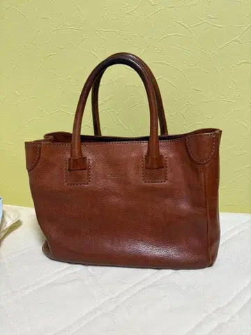 genten 겐텐 핸드백 가죽 브라운 토트백