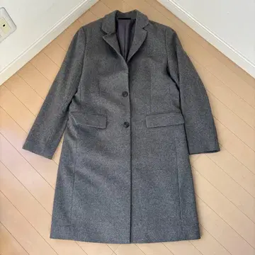 유니클로 캐시미어 혼방 체스터 코트 그레이 여성 L