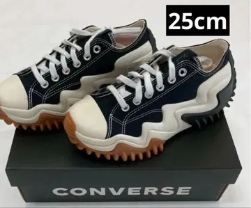 25cm 한국 한정판 Converse 통굽 블랙 캔버스 스니커즈