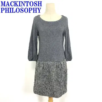 매킨토시 철학 무릎 기장 원피스 그레이 38 C1592