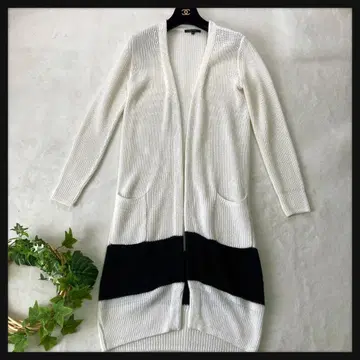 새상품급 맥피 MACPHEE 린넨 100% 니트 롱 가디건 S