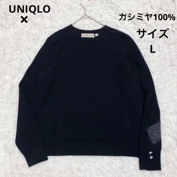 UNIQLO 유니클로 안야 힌드마치 네이비 캐시미어 100% L