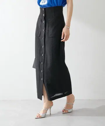 Whim Gazette 프론트 버튼 스커트 새상품