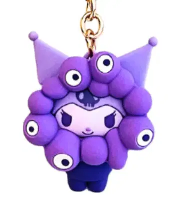 산리오 미야쿠미야쿠 키리 입체 마스코트 키링 최애 컬러 쿠로미