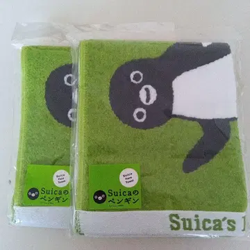 Suica 펭귄 페이스 타월 2개 세트