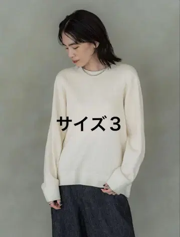 crewre 카비심 리브 풀오버 ivory