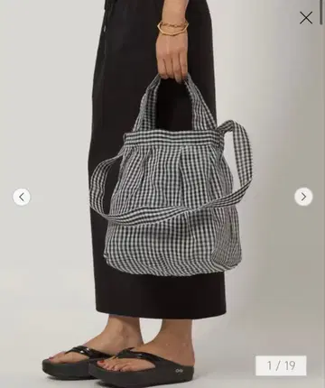 미사용 새상품 Diminutivo 메쉬 크로스바디 깅엄