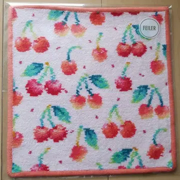 페이러 체리 도트 타월 손수건 미사용 새상품