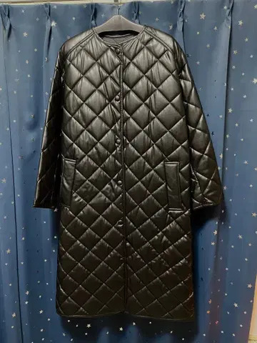 ZARA 인조 가죽 퀼팅 코트 S