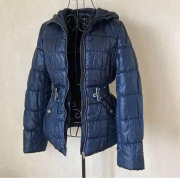 H&M 네이비 다운 자켓 후드 부착 S 사이즈