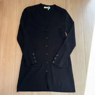 믹싱 블루 롱 가디건 블랙 M