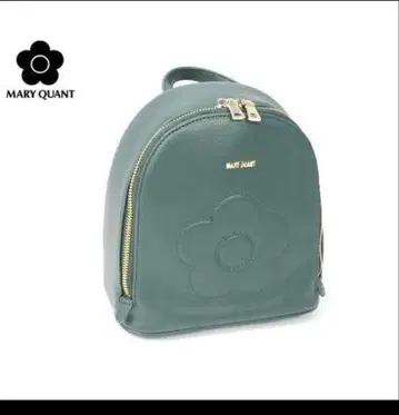 마리콴트 데이지 엠보 백팩 체인 포함 다크 그린