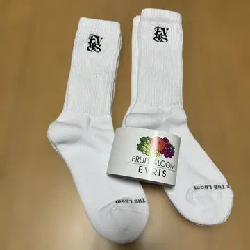 FRUIT OF THE LOOM 화이트 양말 약 24-26