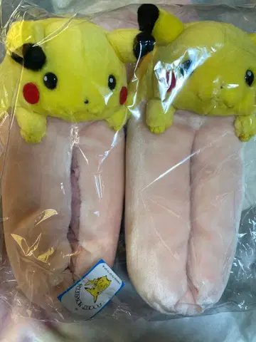 피카츄 슬리퍼 봉제 인형 슬리퍼 초레어 레트로 빈티지 레트로