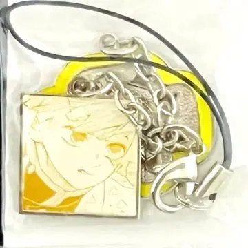 [ 미사용 ] 귀멸의 칼날 아가츠마 젠이츠 스테인드 참 컬렉션 키링