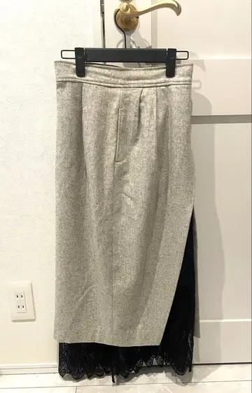 ameri vintage 사이드 레이스 슬릿 스커트