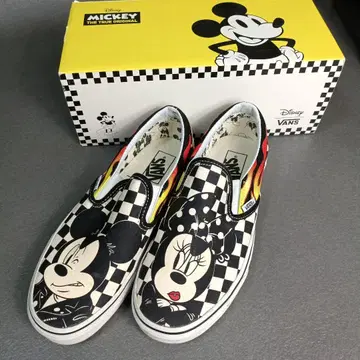 VANS 미키 미니 슬립온 25cm 콜라보 파이어