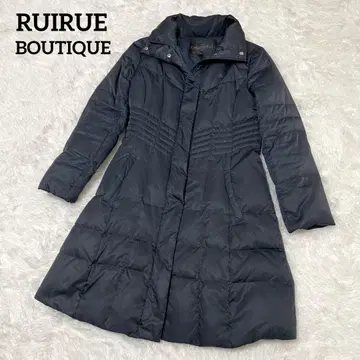 새상품급 RUIRUE BOUTIQUE 네이비 롱 다운 코트 A라인