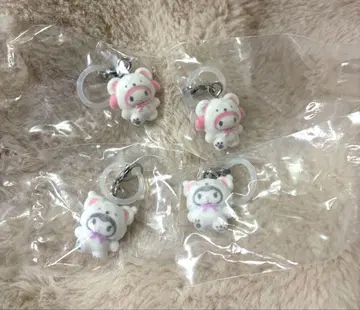 산리오 메지루시 액세서리 후와후와 스노우 마이멜로디 쿠로미 가챠가챠