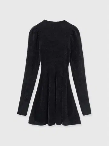 eimy istoire 라메 샤기 니트 미니 원피스 블랙