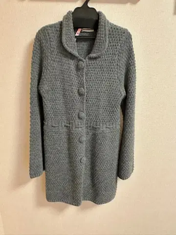 WORLD SUTSESO 그레이 긴팔 니트 가디건