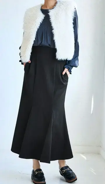 VIS 이지 머메이드 스커트 블랙 S