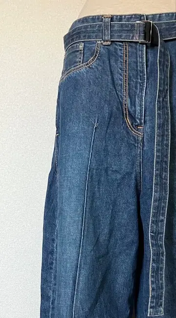 사카이 와이드 데님 팬츠 벨트 포함 sacai