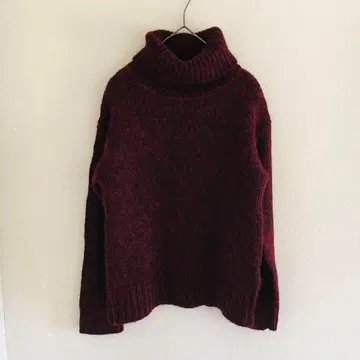 GEORGES RECH [ S ] 터틀넥 니트 울 두꺼운 원단