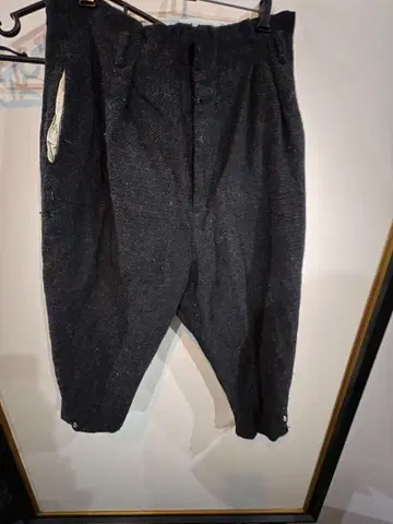 Dulcamara 울 코튼 헤링본 팬츠