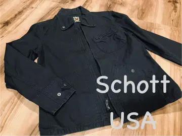 [ 새상품급 ] Schott USA 코튼 자켓 BLACK L 사이즈