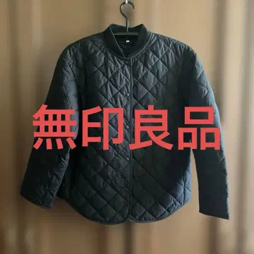 무인양품 블랙 퀼팅 스냅 자켓