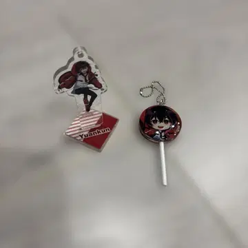 컬러풀 피치 유안군 아크릴 스탠드 키링 키링