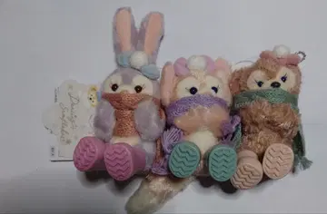 묶음 판매 3개 세트 댄싱 눈송이 봉제 인형 참 (키체인)
