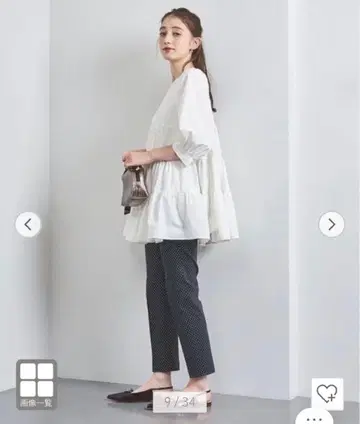 UNITED ARROWS P 티어드 튜닉 블라우스 6SL