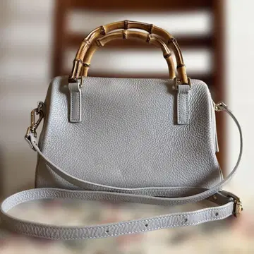 잔니노타로 GianniNotaro 천연 가죽 대나무 핸들 2way