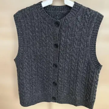 오늘 발송 무인양품 안데스 울을 사용한 베스트 차콜 그레이 L